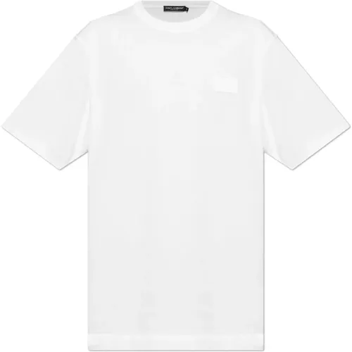 T-Shirt mit Rundhalsausschnitt , Herren, Größe: S - Dolce & Gabbana - Modalova