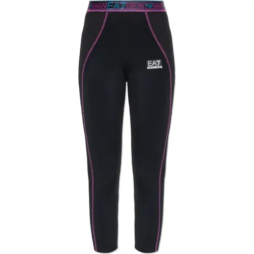 Trainingsleggings mit Logo , Damen, Größe: L - Emporio Armani EA7 - Modalova