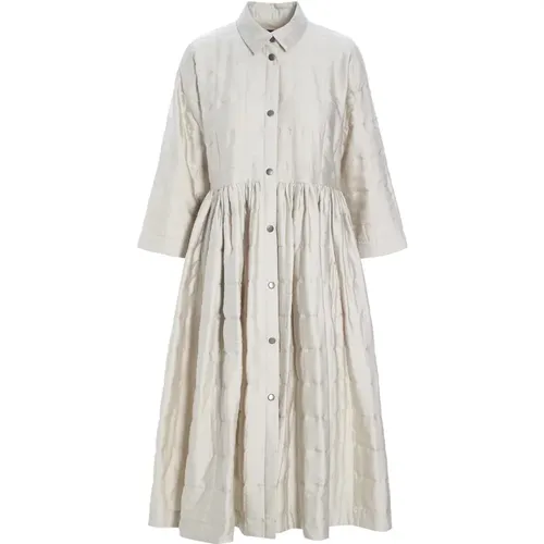 Quilt Shirt Dress Ivory Elegant , female, Sizes: L, XL - Bitte Kai Rand - Modalova