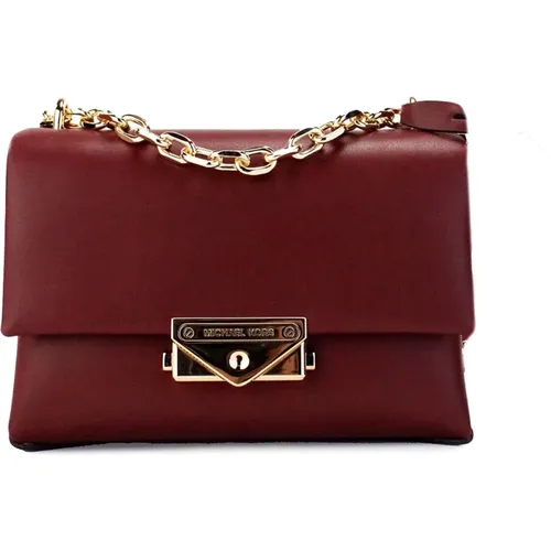 Dark Cherry Vegan Convertible Flap Crossbody Bag , female, Sizes: ONE SIZE - Michael Kors - Modalova