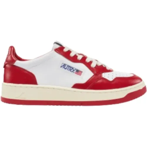 Leder Bicolor Sneakers - Rot/Weiß - Autry - Modalova