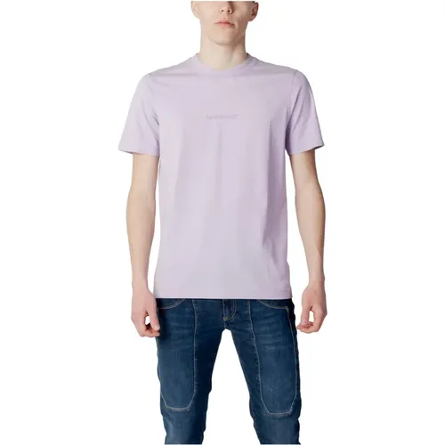 Plain Round Neck Mens T-shirt , male, Sizes: L, S - Liu Jo - Modalova