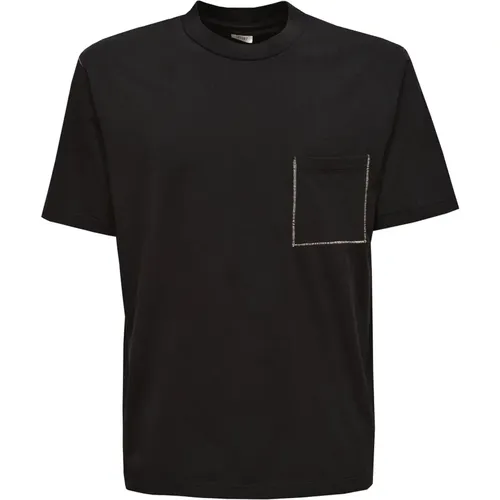 Schwarzes Gestepptes Taschen T-shirt , Herren, Größe: XL - Covert - Modalova