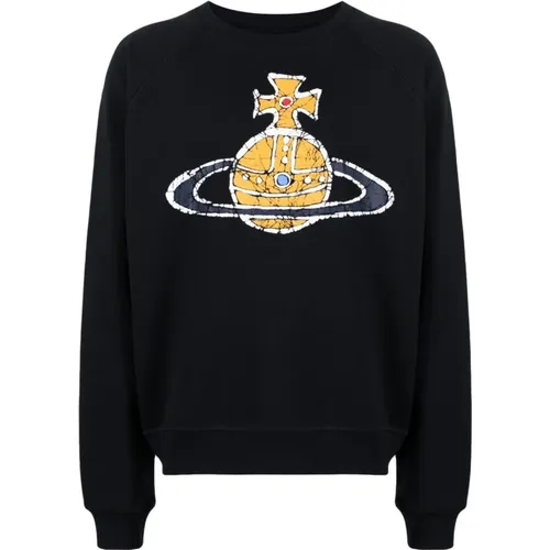 Time Machine Raglan Sweatshirt in Navy , male, Sizes: L - Vivienne Westwood - Modalova