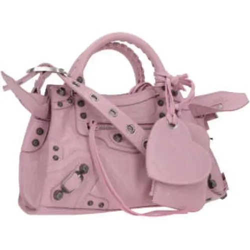 Studded Leather Handbag in Blush , female, Sizes: ONE SIZE - Balenciaga - Modalova