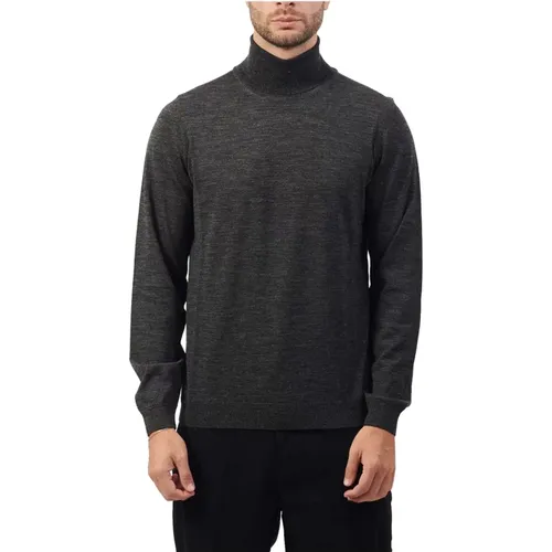 Turtlenecks, male, , Size: XL High Neck Wool Sweater - Hugo Boss - Modalova