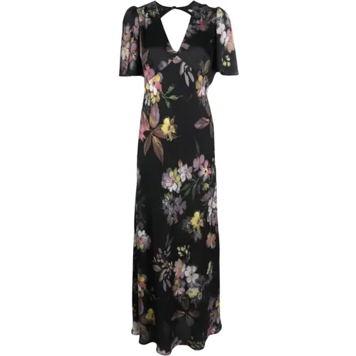Floral Print Satin Maxi Dress , female, Sizes: XS - Twinset - Modalova