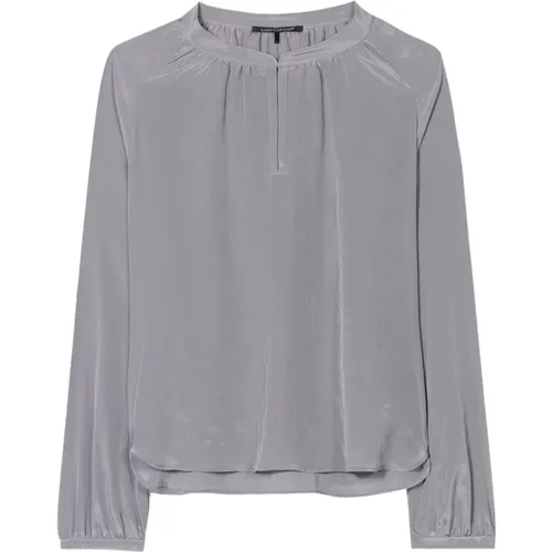 Flowing Techno-Silk Tunic Blouse , Damen, Größe: M - LUISA CERANO - Modalova