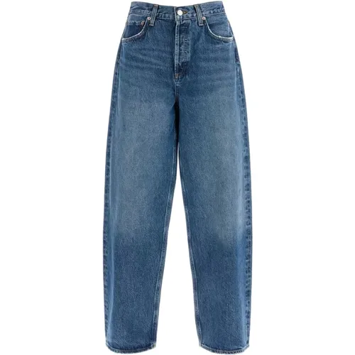 Vintage Wide Leg Distressed Denim Jeans - Agolde - Modalova