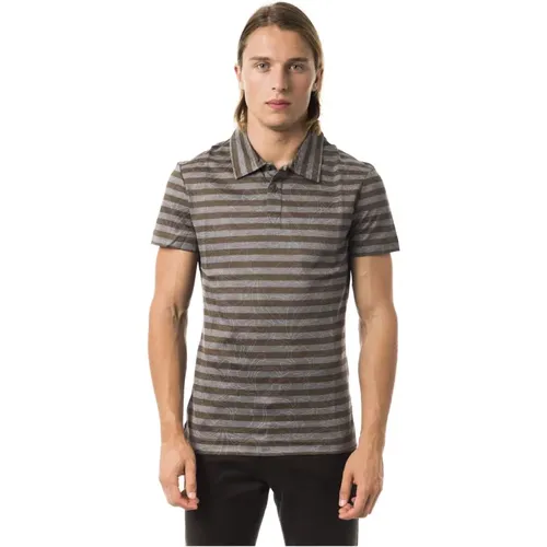 Gestreiftes Print Kurzarm Polo Shirt , Herren, Größe: L - By Byblos - Modalova