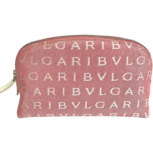 Pre-owned Clutches, female, , Size: ONE SIZE Pre-owned Canvas pouches - Bvlgari Vintage - Modalova