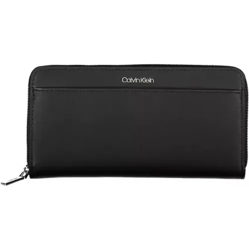 Schwarze Polyethylen-Brieftasche mit RFID-Blocker - Calvin Klein - Modalova