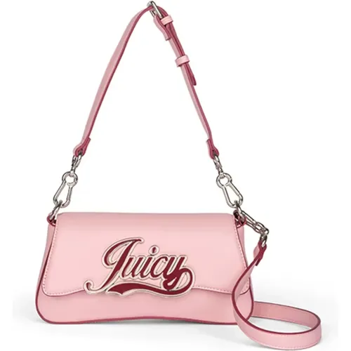 Rosa Schultertasche mit Logo - Juicy Couture - Modalova