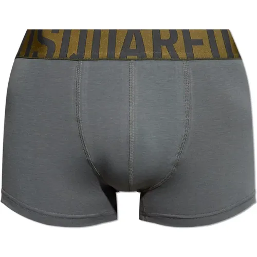 Bottoms, male, , Size: S Cotton boxers with logo - Dsquared2 - Modalova