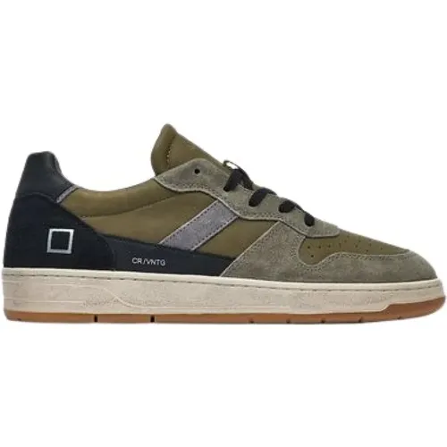 Sneakers, male, , Size: 7 US Vintage Army Court Sneakers - D.a.t.e. - Modalova