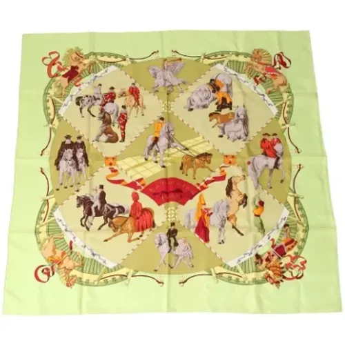 Pre-owned Scarves, female, , Size: ONE SIZE Pre-owned Silk scarves - Hermès Vintage - Modalova