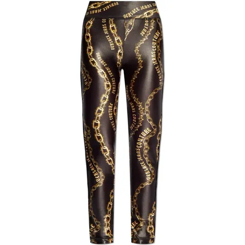 Leggings, female, , Size: XS Leggings with Pattern - Versace Jeans Couture - Modalova