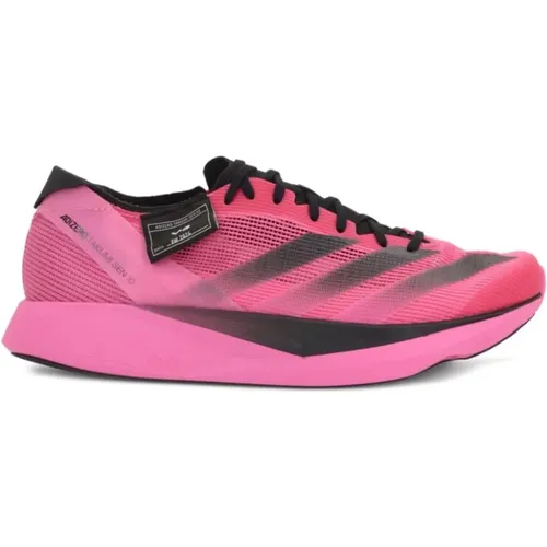 Sneakers, female, , Size: 6 1/2 US Fuchsia Low-Top Sneakers with 3-Stripes - Y-3 - Modalova