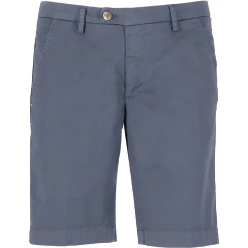 Blaue Baumwoll-Bermuda-Shorts für Männer , Herren, Größe: W32 - Entre amis - Modalova