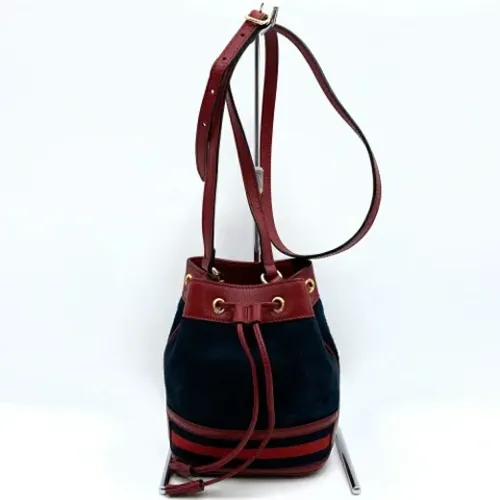 Pre-owned Bucket Bags, female, , Size: ONE SIZE Pre-owned Suede gucci-bags - Gucci Vintage - Modalova