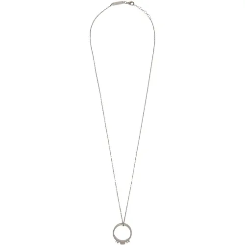 Necklaces, male, , Size: S Silver necklace - Maison Margiela - Modalova