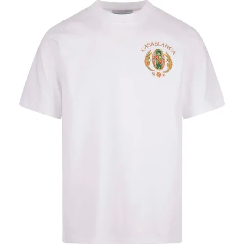 Weiße Tennis Club T-shirt , Herren, Größe: L - Casablanca - Modalova