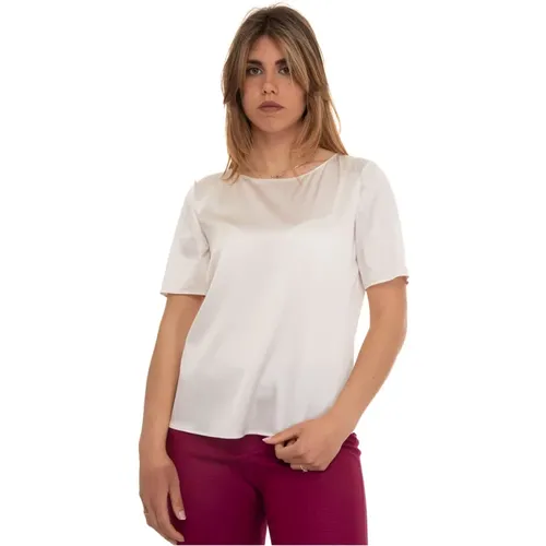 Wide Style Silk T-shirt , female, Sizes: S - Pennyblack - Modalova