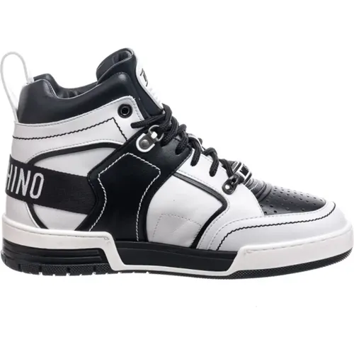 Sneakers, male, , Size: 7 US Leather Sneakers Upgrade Stylish Casual Cool - Moschino - Modalova