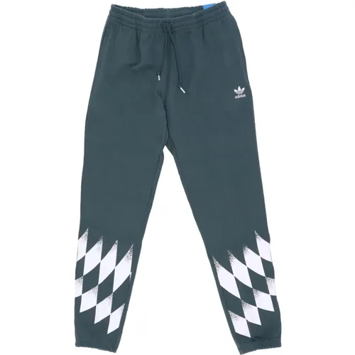 Sweatpants, male, , Size: L Graphic Mint Sweatpants Fleece Tracksuit - Adidas - Modalova