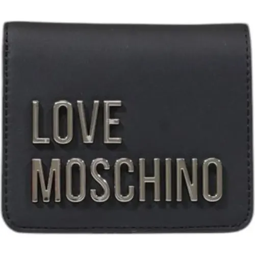 Wallets & Cardholders, female, , Size: ONE SIZE Compact Polyurethane Wallet for Women - Love Moschino - Modalova