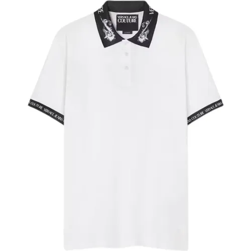 Watercolor Polo Shirt , male, Sizes: XL, S, 2XL, 3XL, M, L - Versace Jeans Couture - Modalova