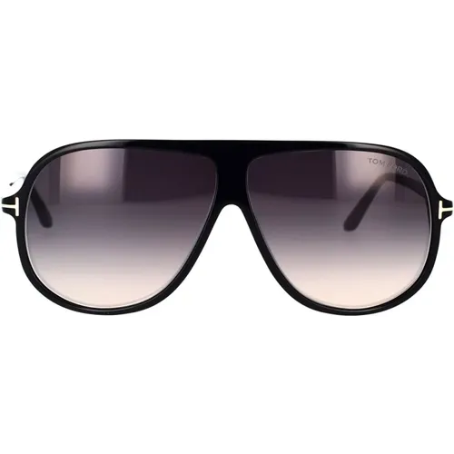 Sunglasses, male, , Size: 62 MM Classic Pilot Sunglasses Ft0998/S 01B - Tom Ford - Modalova