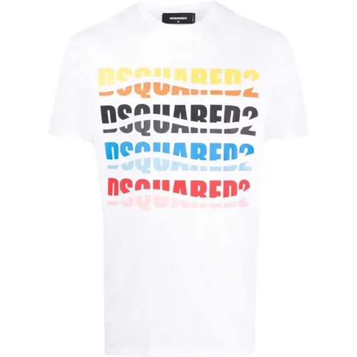 Logo Cotton T-shirt , male, Sizes: S - Dsquared2 - Modalova