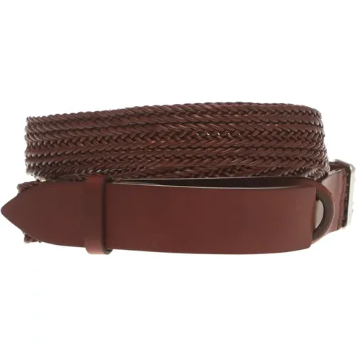 Belts, male, , Size: ONE SIZE Leather Intertwined Nobuckle Belt - Orciani - Modalova