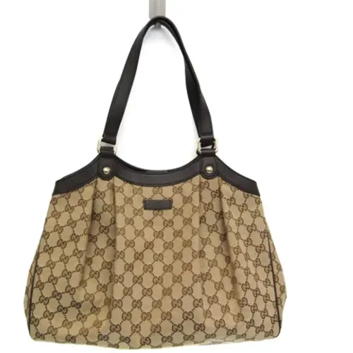 Pre-owned Shoulder Bags, female, , Size: ONE SIZE Pre-owned Canvas gucci-bags - Gucci Vintage - Modalova