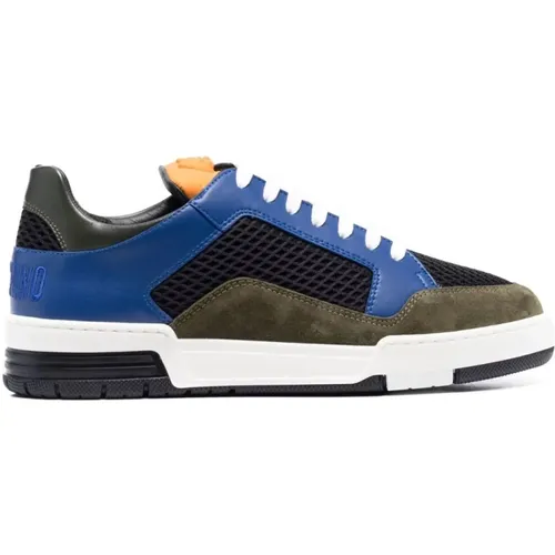 Color-Block Low-Top Sneakers for Men , male, Sizes: 6 UK - Moschino - Modalova