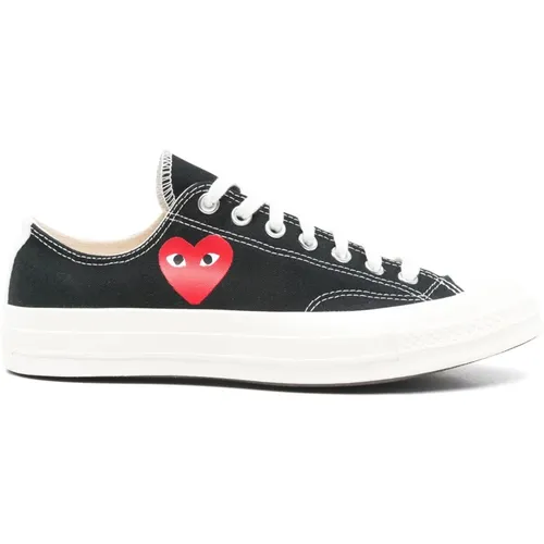 Rote Herz Low Top Sneakers , Herren, Größe: 43 EU - Comme des Garçons Play - Modalova