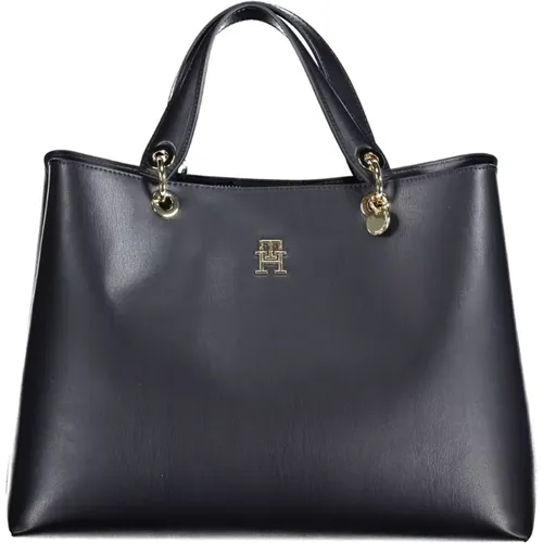 Blaue elegante Handtasche mit vielseitigen Griffen - Tommy Hilfiger - Modalova