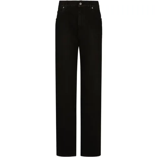 Straight Jeans, female, , Size: XS High-rise Drop-crotch Boyfriend Jeans - Dolce & Gabbana - Modalova