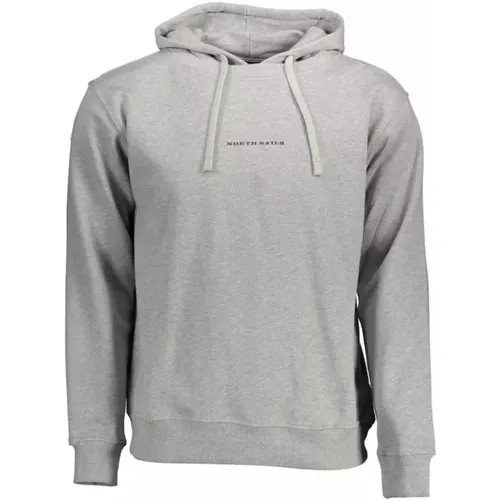 Stilvolles Graues Kapuzensweatshirt , Herren, Größe: 2XL - North Sails - Modalova