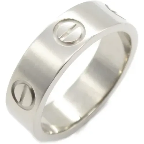 Pre-owned Jewellery, female, , Size: ONE SIZE Pre-owned White Gold rings - Cartier Vintage - Modalova