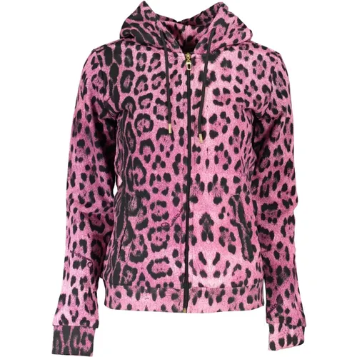 Kapuzen-Zip-Sweatshirt Damen , Damen, Größe: M - Cavalli Class - Modalova