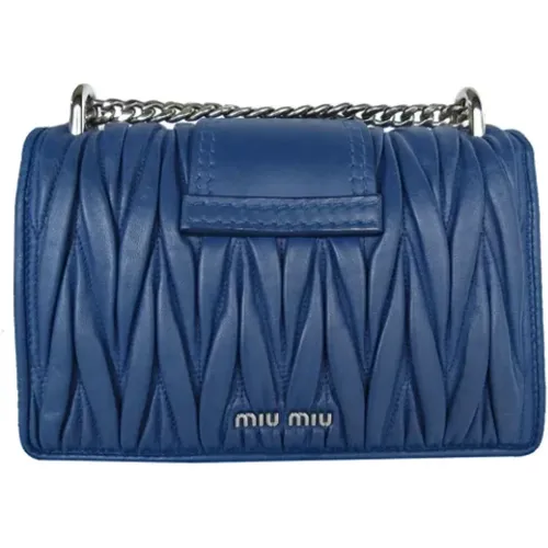 Pre-owned Cross Body Bags, female, , Size: ONE SIZE Pre-owned Leather shoulder-bags - Miu Miu Pre-owned - Modalova