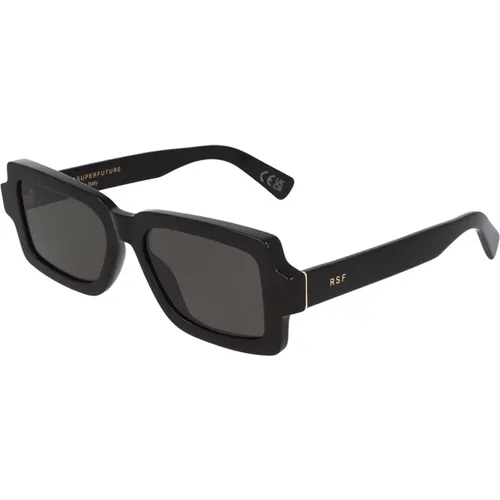 Rechteckige Acetat Sonnenbrille,Schwarze Pilastro Sonnenbrille - Retrosuperfuture - Modalova