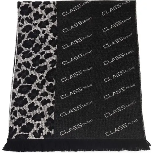 Winter Scarves, male, , Size: ONE SIZE Animalier Pattern Scarf Accessories - Cavalli Class - Modalova