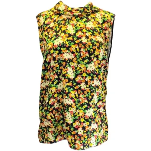 Pre-owned Tops, female, , Size: S Floral Print Sleeveless Cowl Neck Blouse - Marni Pre-owned - Modalova