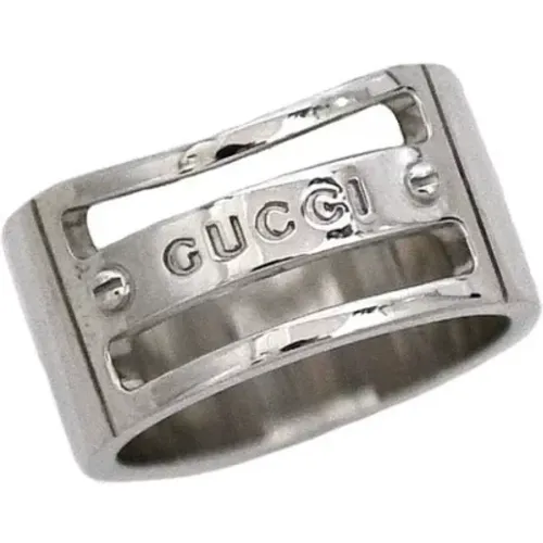 Pre-owned Jewellery, female, , Size: ONE SIZE Pre-owned Silver rings - Gucci Vintage - Modalova