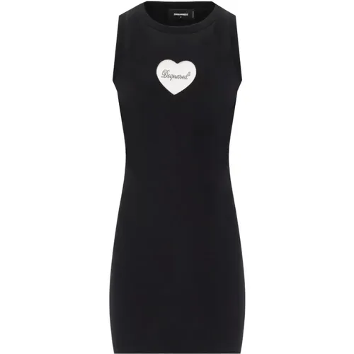 Heart Dress , female, Sizes: S, M, XS - Dsquared2 - Modalova