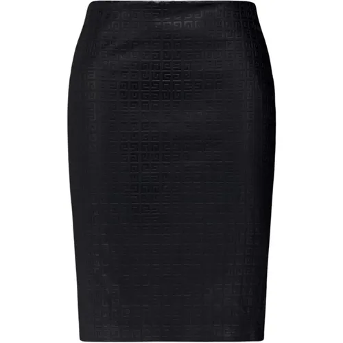 Embossed Leather Skirt , female, Sizes: S, XS - Givenchy - Modalova