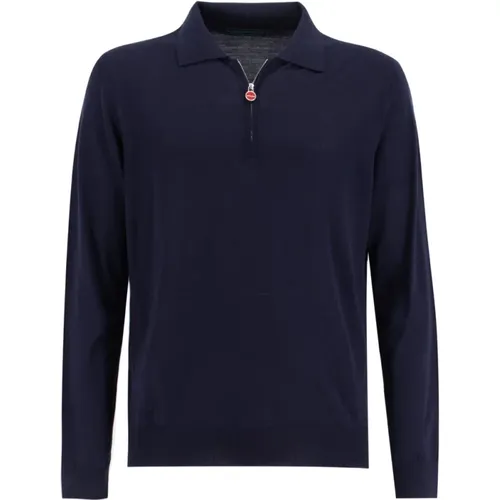 Zip Up Polo Shirt , male, Sizes: XL, M - Kiton - Modalova